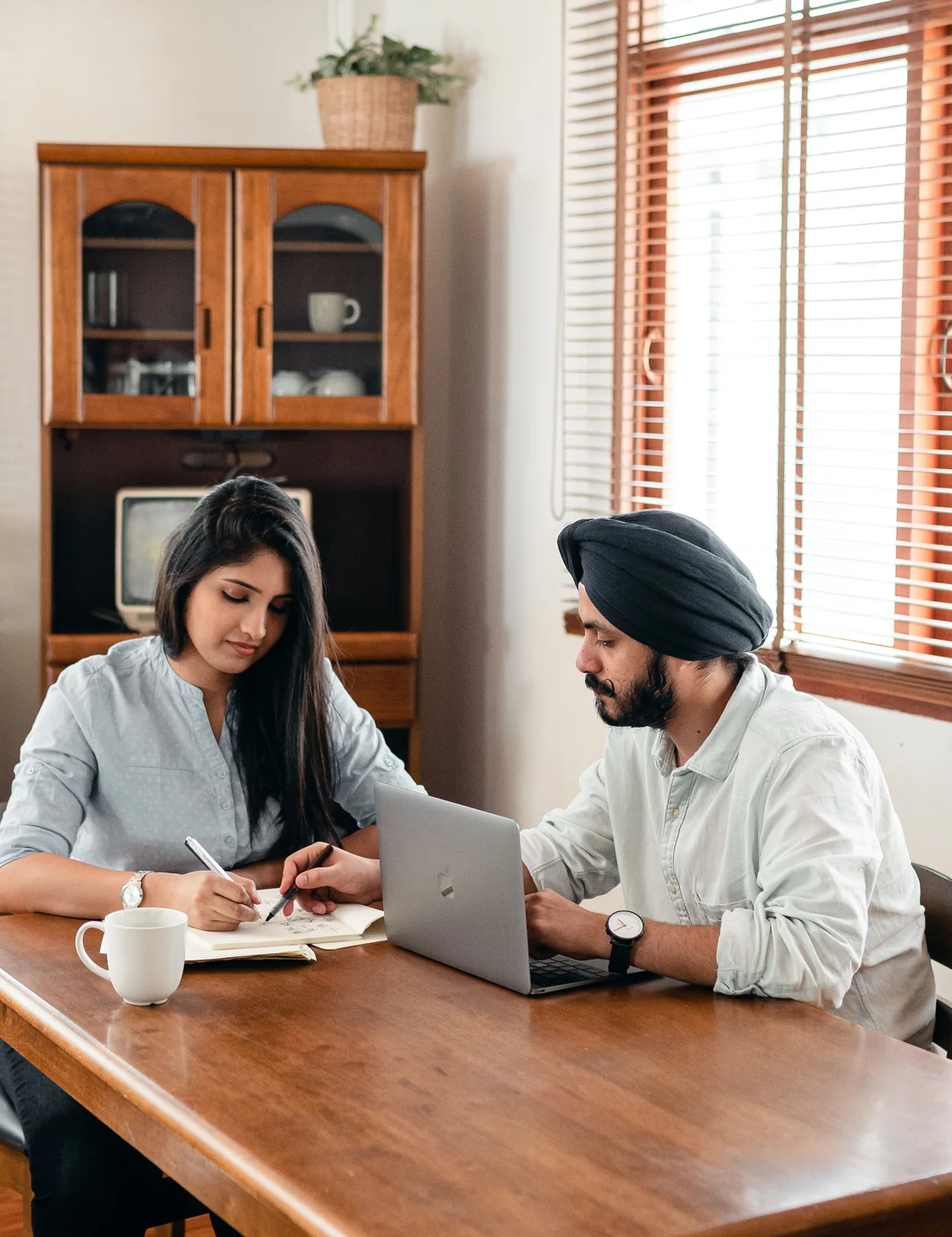 A student during an individual online tutoring lesson at home