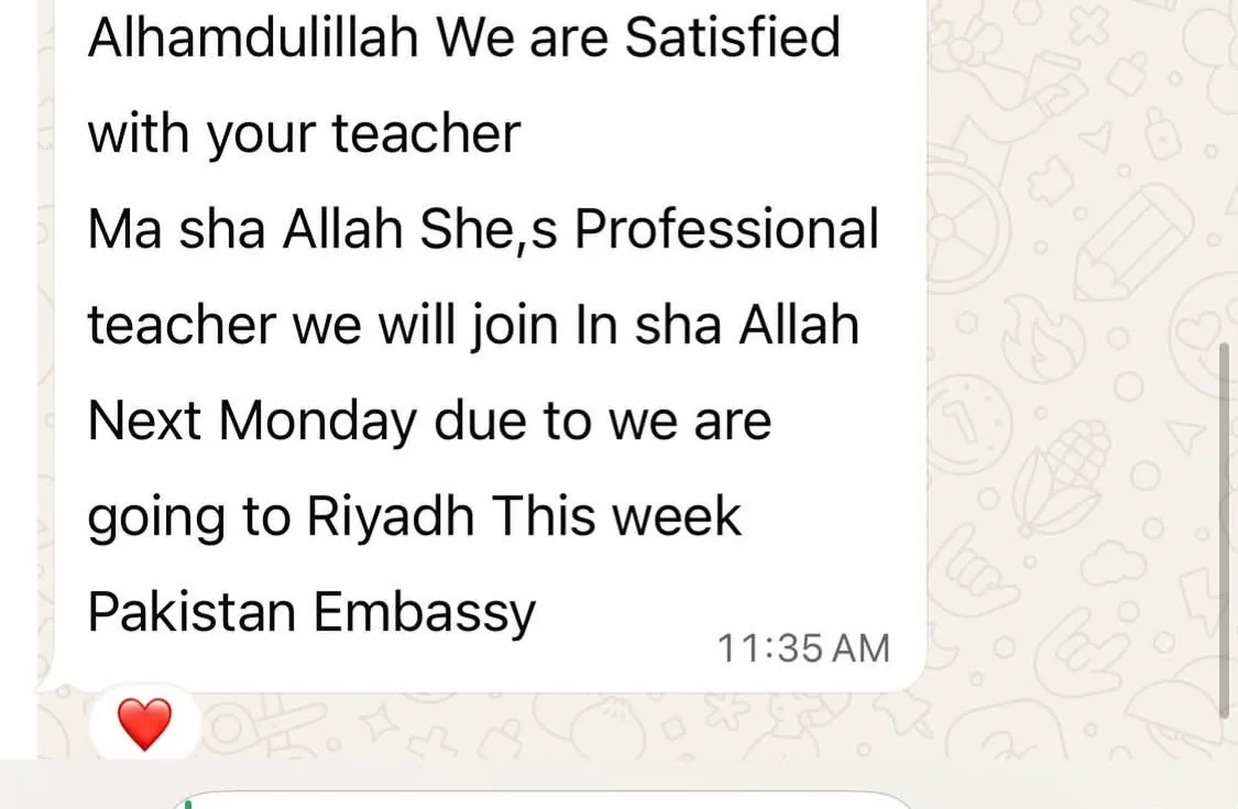Verified WhatsApp feedback from a Stellar Mind student or parent (screenshot 8)